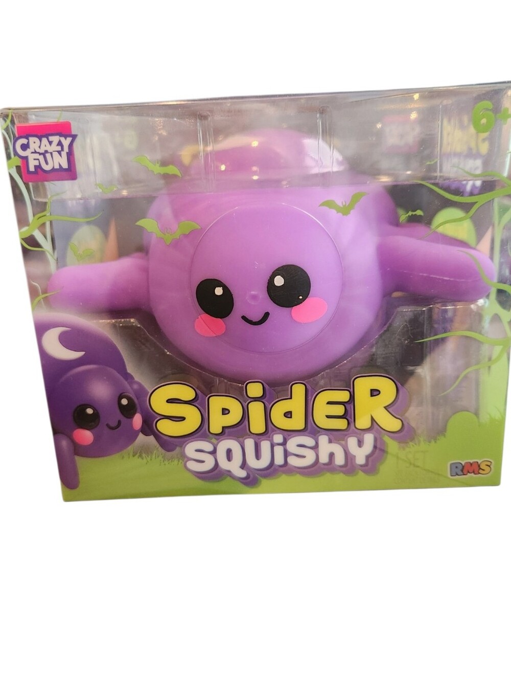 NEW RMS Crazy Fun Purple Spider Squishy Fidget Stretch Viral Satisfying Squish